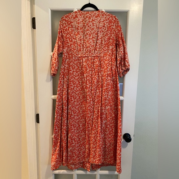 Hatch The Nines Red Floral Maxi Dress Size Small EUC - Picture 6 of 7